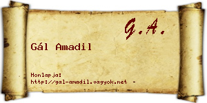 Gál Amadil névjegykártya